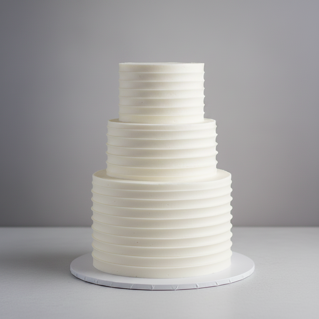 Floral 3-tier buttercream wedding cake – Ruffle Wedding Cake